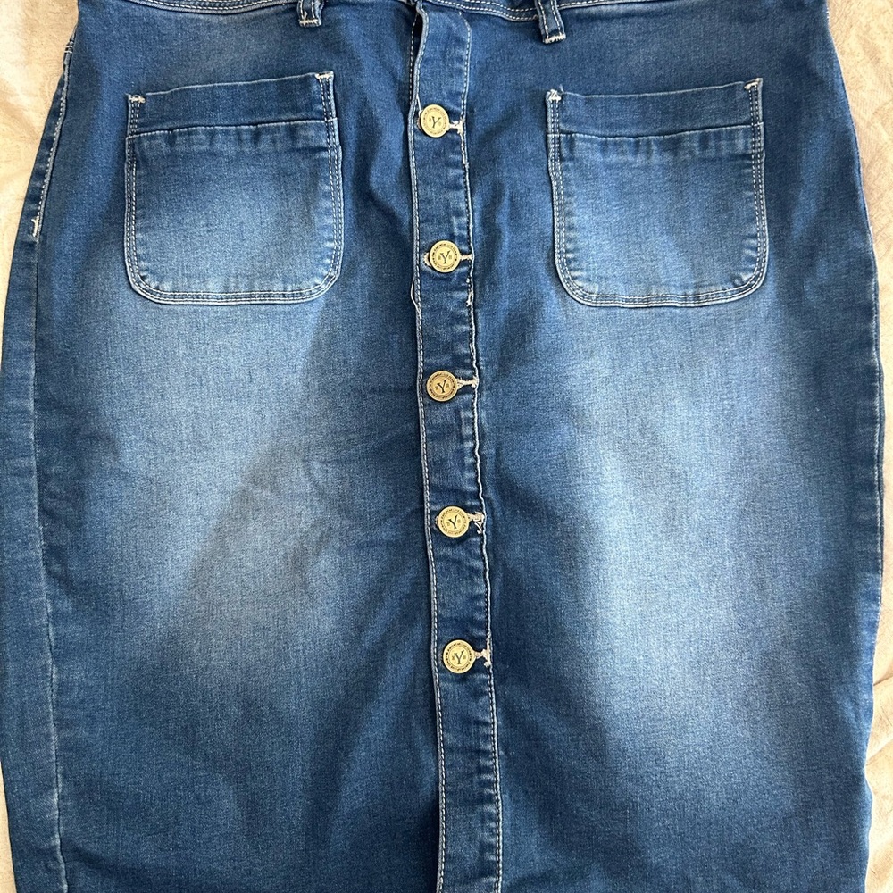 YMI Light Blue Denim Skirt